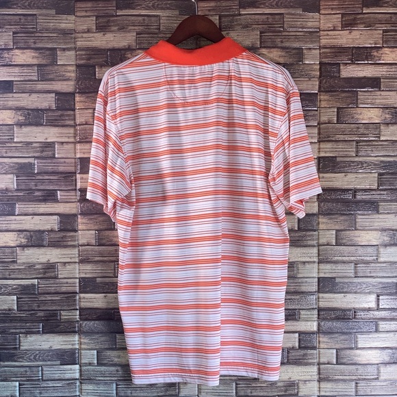 Mens Pre Owned Russel Athletics XL NCAA OSU Orange & White Polo - Picture 4 of 8